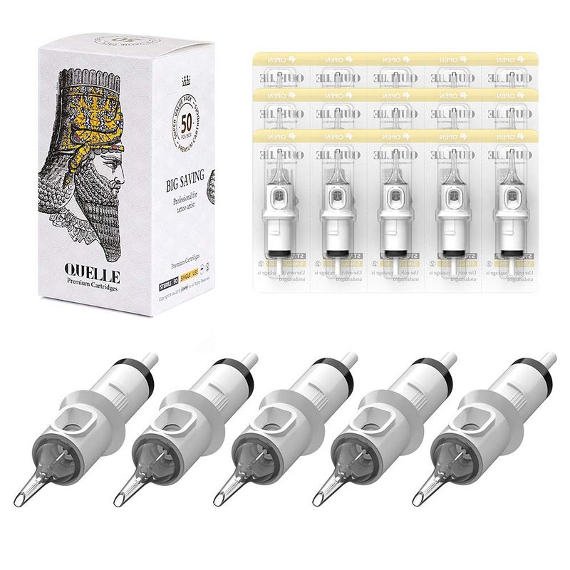 HAWINK 7RL Tattoo Needles Cartridge #12 Standard 7 Round Liner X-Taper 50PCS with Membrane Professional Disposable EN05S-50-1207RL - Image 1